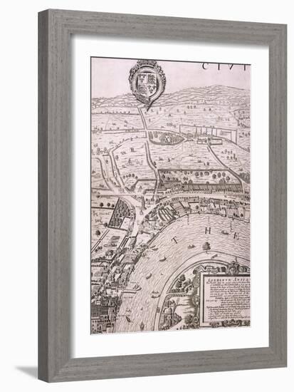 Map of London, 1560-George Vertue-Framed Giclee Print