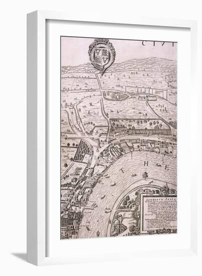 Map of London, 1560-George Vertue-Framed Giclee Print