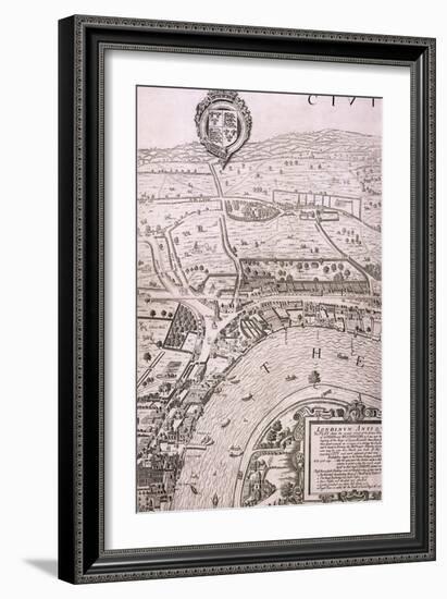 Map of London, 1560-George Vertue-Framed Giclee Print