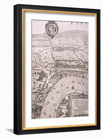 Map of London, 1560-George Vertue-Framed Giclee Print