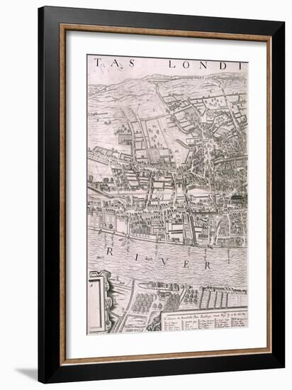 Map of London, 1560-George Vertue-Framed Giclee Print