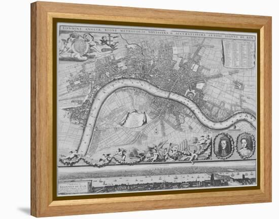 Map of London, 1690-Johannes de Ram-Framed Premier Image Canvas