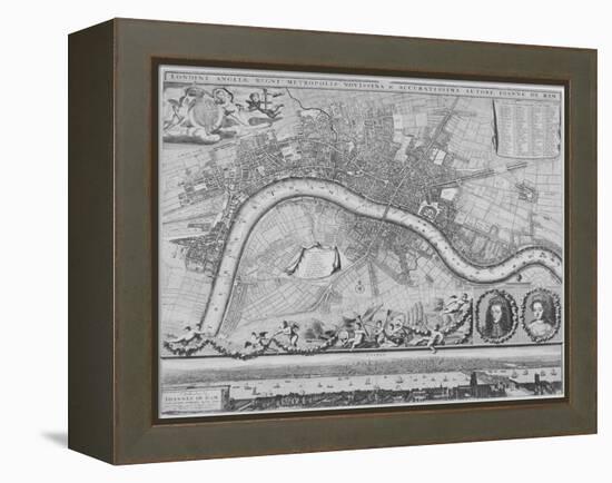 Map of London, 1690-Johannes de Ram-Framed Premier Image Canvas