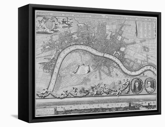 Map of London, 1690-Johannes de Ram-Framed Premier Image Canvas