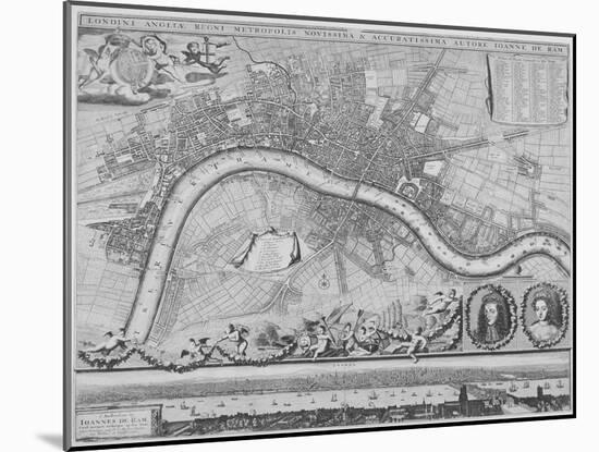 Map of London, 1690-Johannes de Ram-Mounted Giclee Print