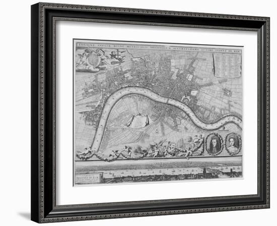 Map of London, 1690-Johannes de Ram-Framed Giclee Print