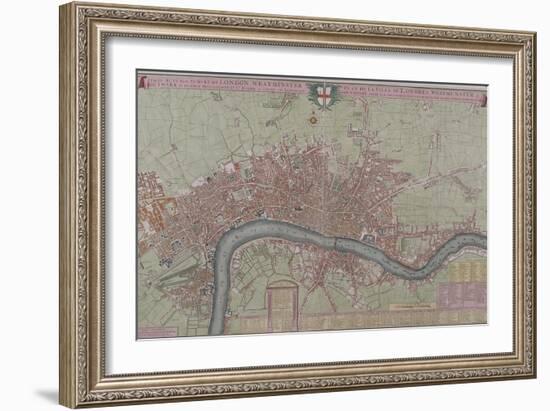 Map of London, 1725-null-Framed Giclee Print