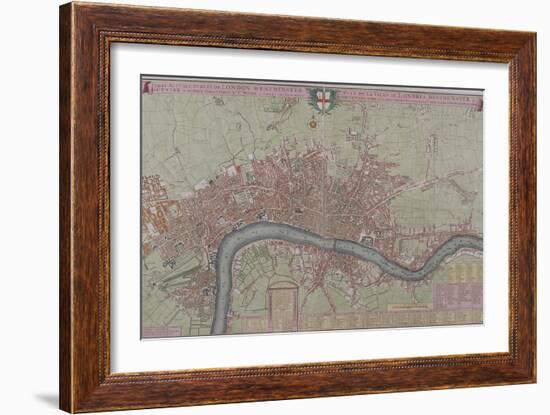 Map of London, 1725-null-Framed Giclee Print