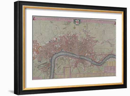 Map of London, 1725-null-Framed Giclee Print