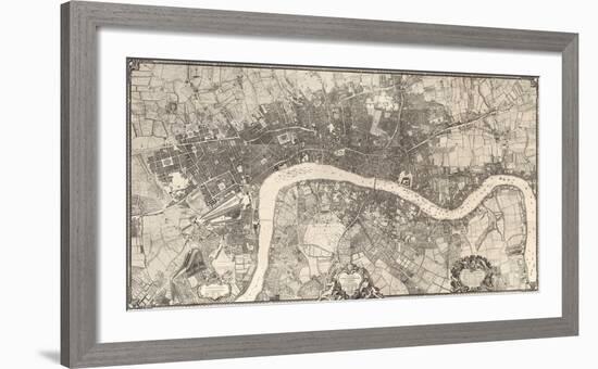 Map of London, 1746-John Rocque-Framed Premium Giclee Print