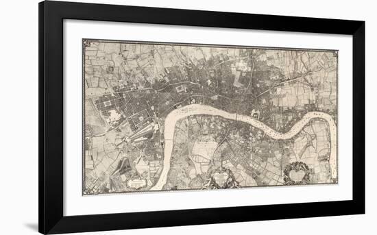 Map of London, 1746-John Rocque-Framed Premium Giclee Print