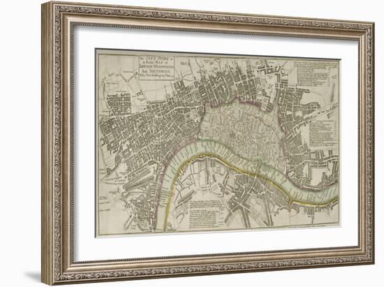 Map of London, 1753-null-Framed Giclee Print