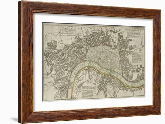 Map of London, 1753-null-Framed Giclee Print