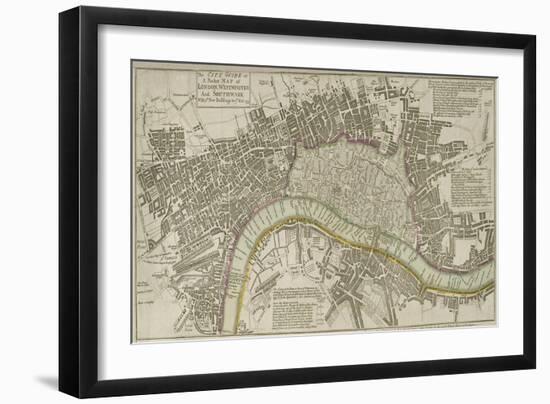 Map of London, 1753-null-Framed Giclee Print