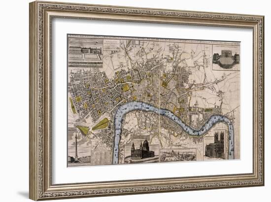 Map of London, 1798-null-Framed Giclee Print