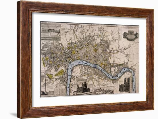 Map of London, 1798-null-Framed Giclee Print