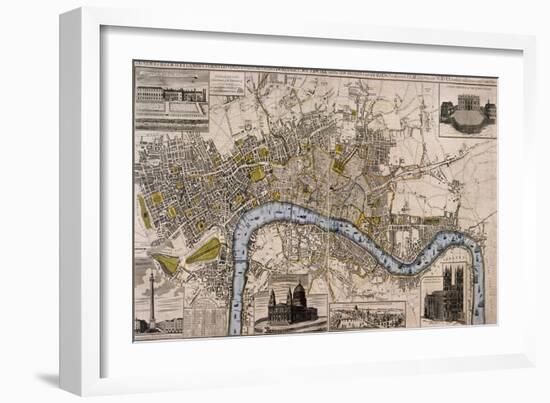 Map of London, 1798-null-Framed Giclee Print