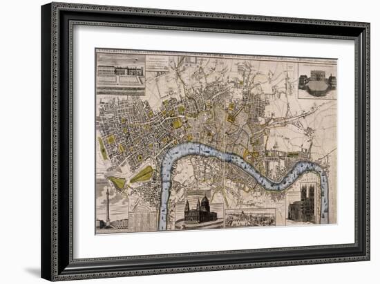 Map of London, 1798-null-Framed Giclee Print