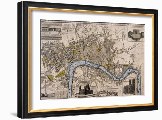 Map of London, 1798-null-Framed Giclee Print