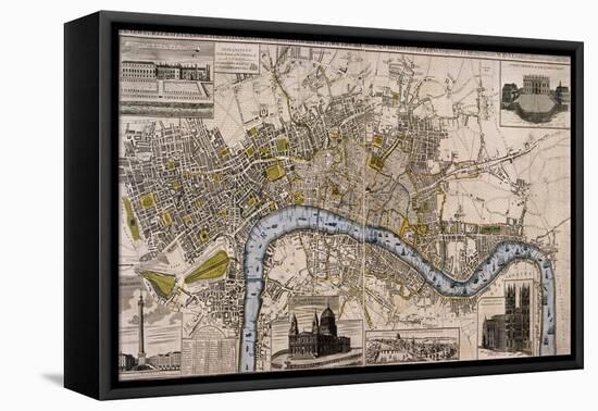 Map of London, 1798-null-Framed Premier Image Canvas