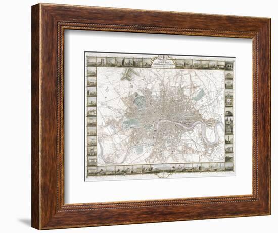 Map of London, 1851-J Rapkin-Framed Giclee Print