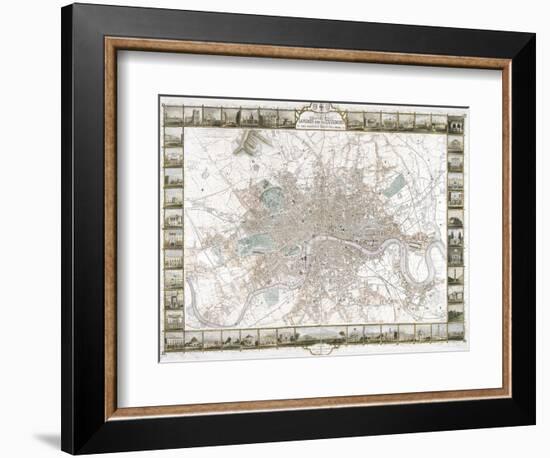 Map of London, 1851-J Rapkin-Framed Giclee Print