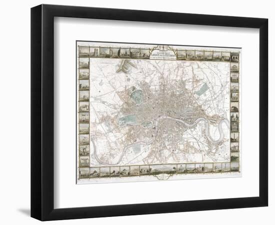 Map of London, 1851-J Rapkin-Framed Giclee Print