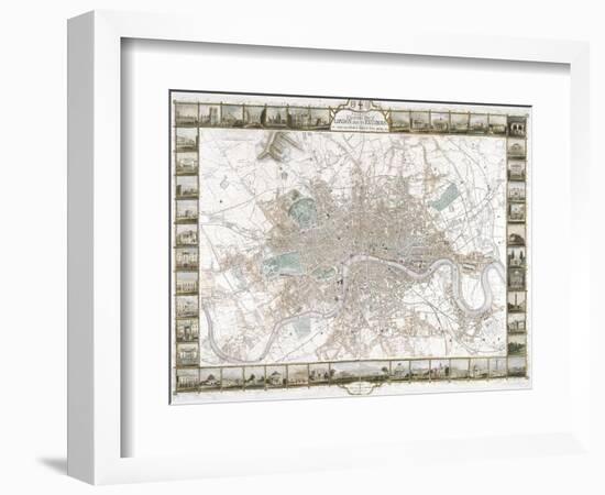 Map of London, 1851-J Rapkin-Framed Giclee Print