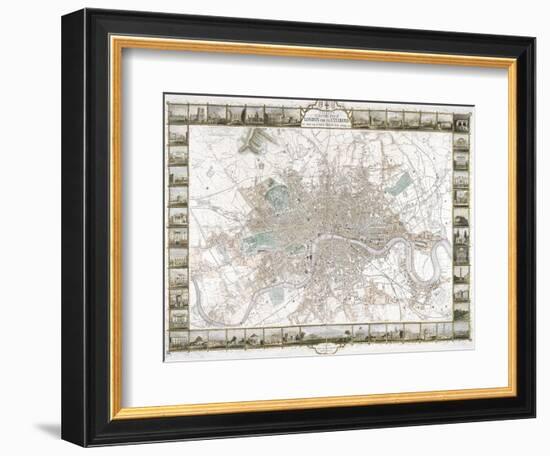 Map of London, 1851-J Rapkin-Framed Giclee Print