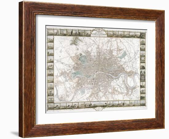 Map of London, 1851-J Rapkin-Framed Giclee Print