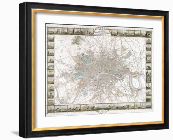 Map of London, 1851-J Rapkin-Framed Giclee Print