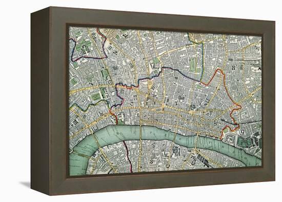 Map of London, 1852-Charles Knight-Framed Premier Image Canvas