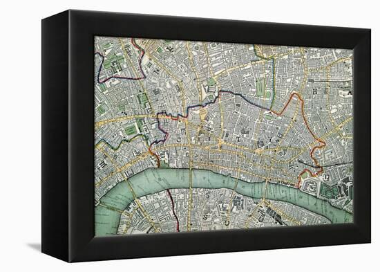 Map of London, 1852-Charles Knight-Framed Premier Image Canvas