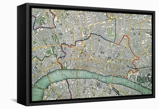 Map of London, 1852-Charles Knight-Framed Premier Image Canvas