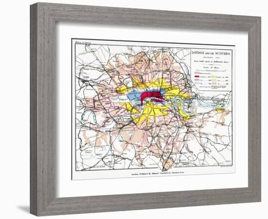 Map Of London, 1881-null-Framed Giclee Print