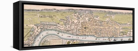 Map of London, C1563-William Darton-Framed Premier Image Canvas