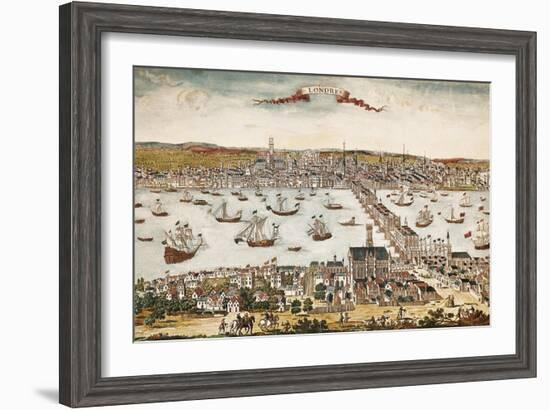 Map of London in 18th C-null-Framed Art Print