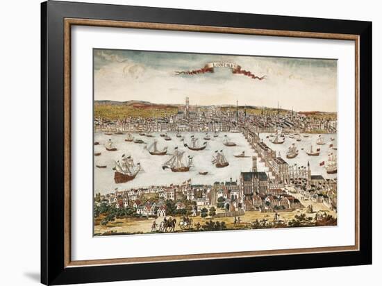 Map of London in 18th C-null-Framed Art Print