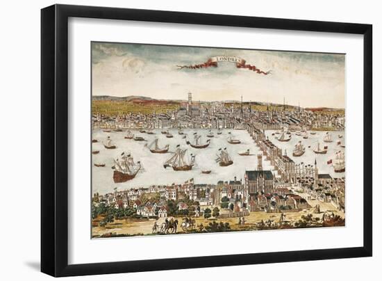 Map of London in 18th C-null-Framed Art Print