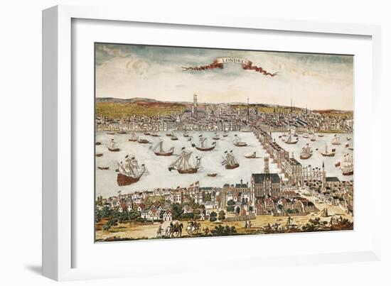 Map of London in 18th C-null-Framed Art Print