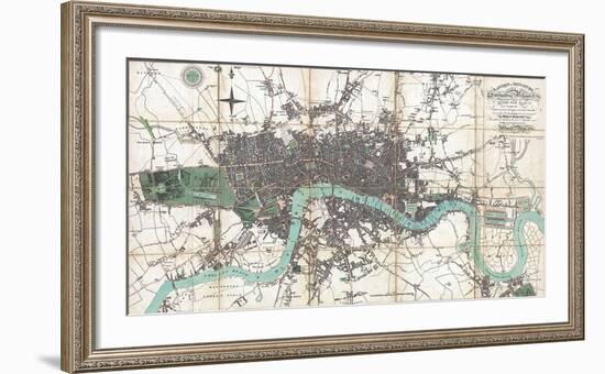 Map of London in Miniature, 1806-John Rocque-Framed Premium Giclee Print