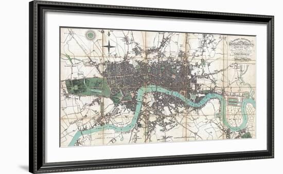 Map of London in Miniature, 1806-John Rocque-Framed Premium Giclee Print