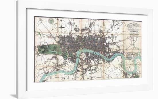 Map of London in Miniature, 1806-John Rocque-Framed Premium Giclee Print