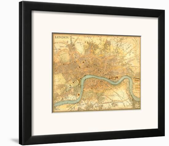 Map of London-null-Framed Art Print