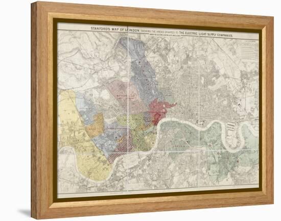 Map Of London-Edward Stanford-Framed Premier Image Canvas