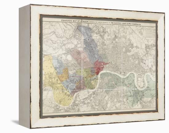 Map Of London-Edward Stanford-Framed Premier Image Canvas