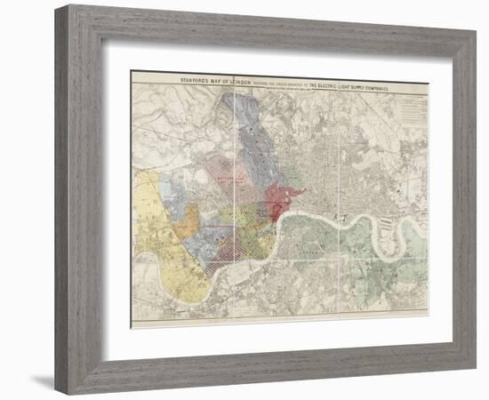 Map Of London-Edward Stanford-Framed Giclee Print