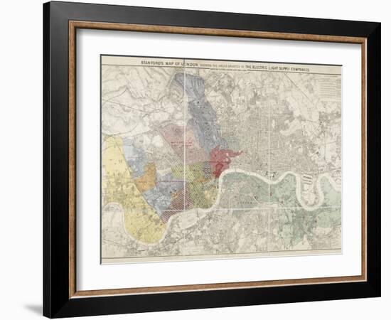 Map Of London-Edward Stanford-Framed Giclee Print