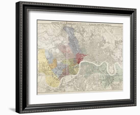 Map Of London-Edward Stanford-Framed Giclee Print