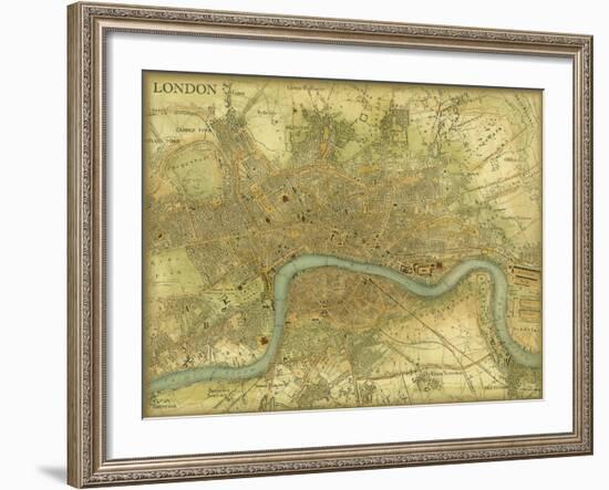 Map of London-Vision Studio-Framed Premium Giclee Print